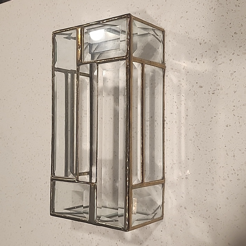Elegant Glass and Gold Vanity Organizer